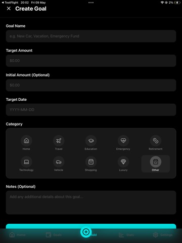 Goal Getters: Money Save Track iPad screenshot