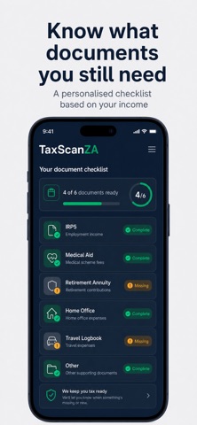 TaxScanZA: SA Tax Scanner iPhone screenshot