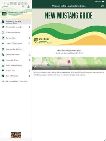Cal Poly Orientation iPad screenshot