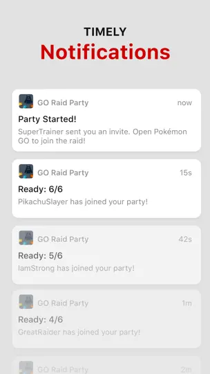 Screenshot von GO Raid Party auf dem iPhone 4