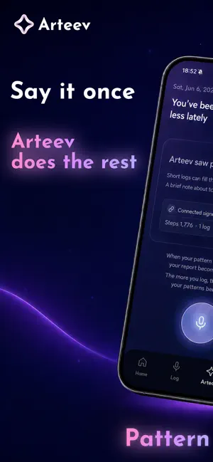 Arteev: Voice Mood Journal screenshot 1