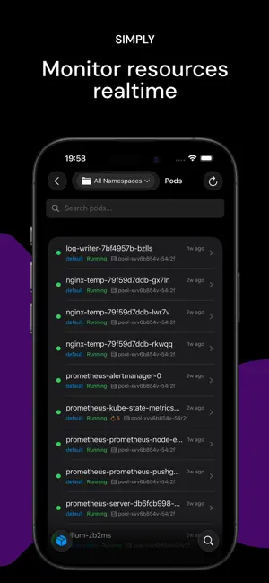 InKuber - Kubernetes Dashboard iPhone screenshot 2