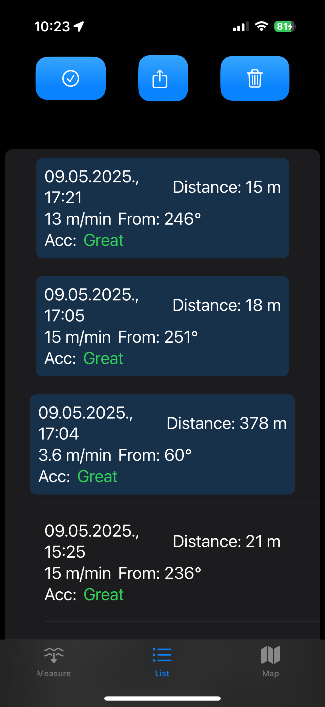 Sea Current Measure Tool