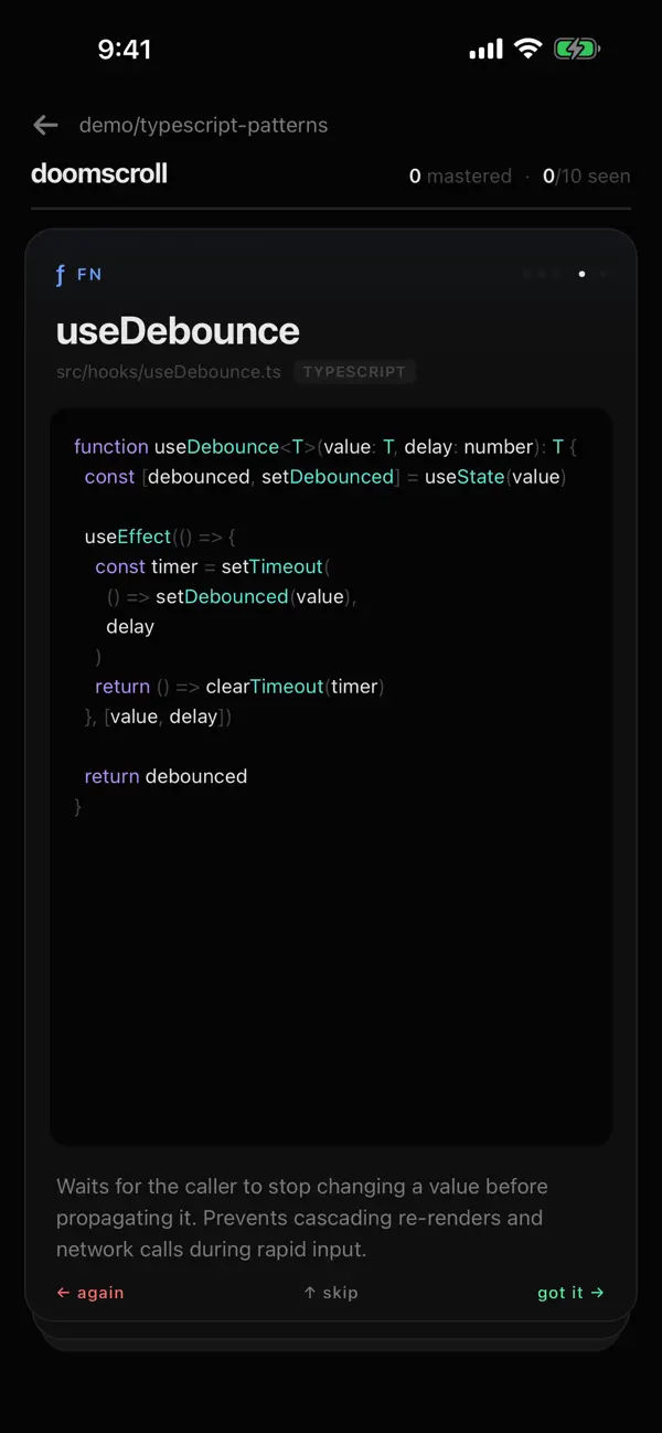#5. doomscroll: Learn Code (iOS) By: Maxwell Young
