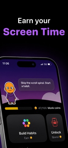 Monk AI: Earn your Screen Time Screenshot 1 of 4
