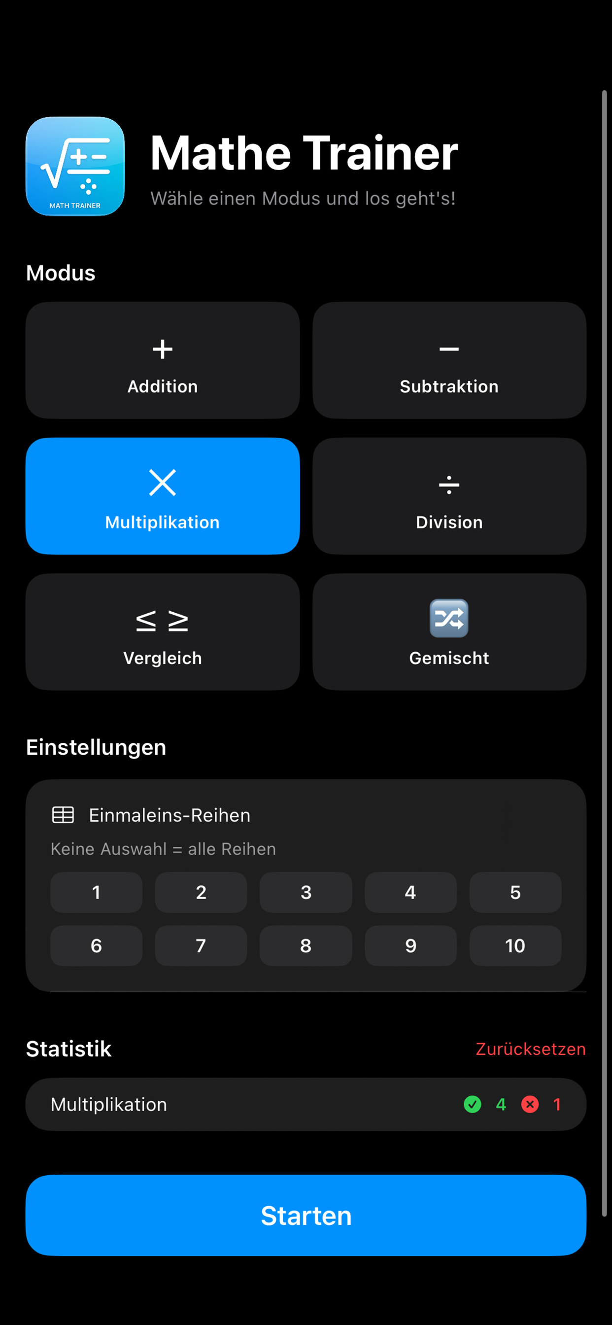 Mein Mathe Trainer screenshot 4