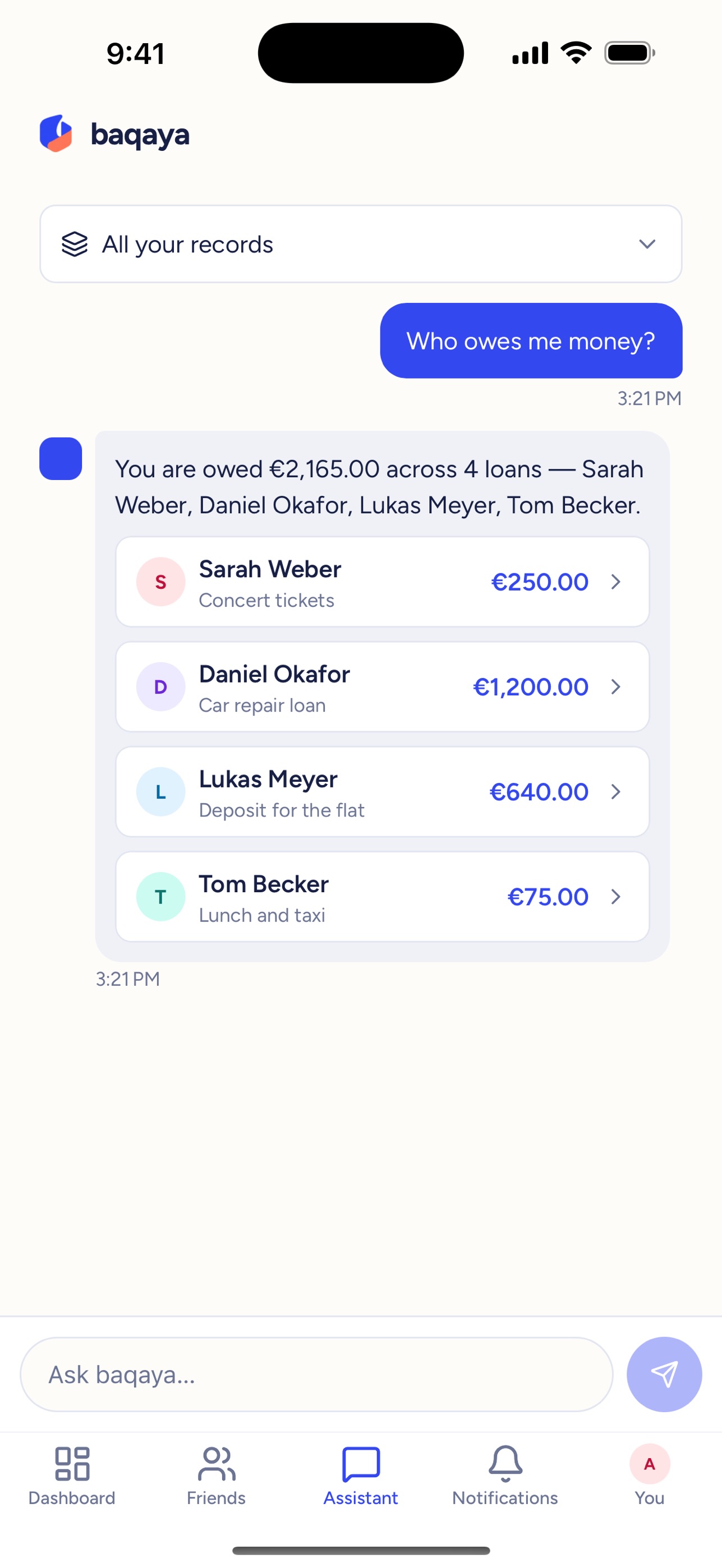 Screenshot 4 of baqaya - easy loan tracker