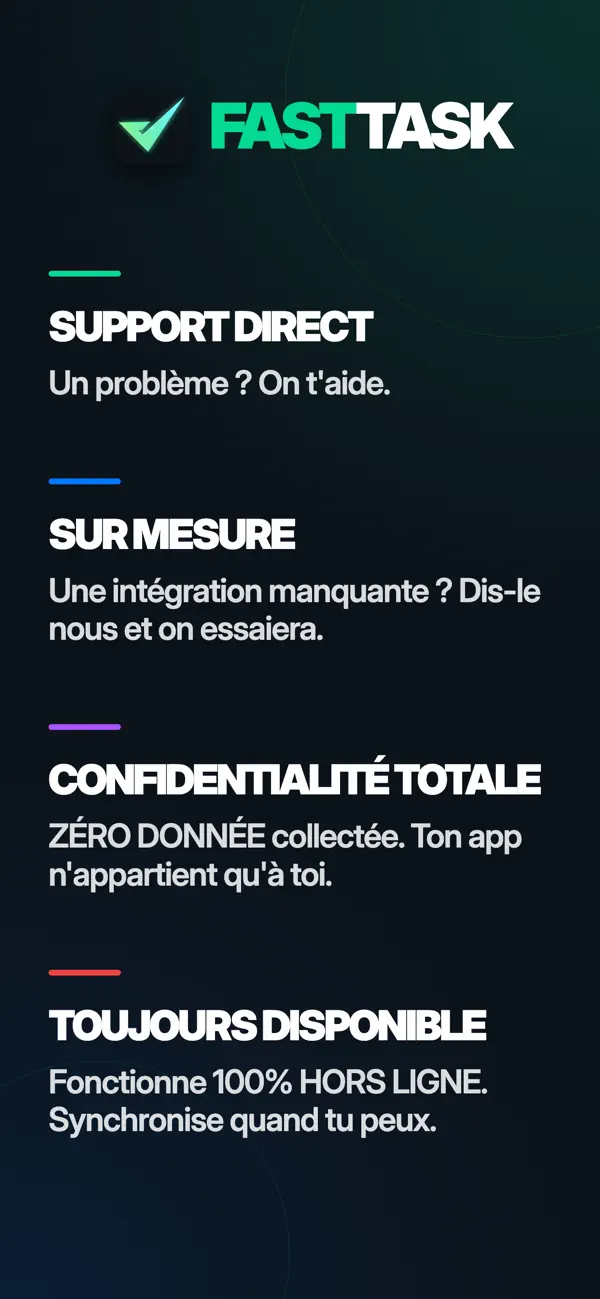 Screenshot #3 pour FastTask: Note. Envoie. Oublie