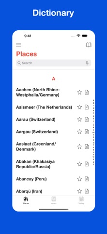 Place Name Origin Dictionary screenshot