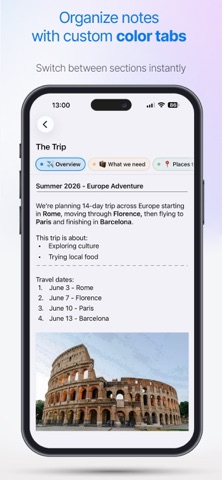 TabNotes – Notes with Tabs のスクリーンショット