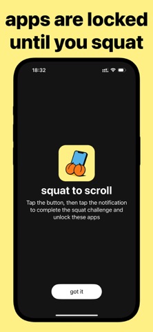squat to scroll: app blocker Screenshot 1 of 4