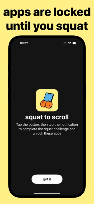 squat to scroll: app blocker Screenshot 1 of 4