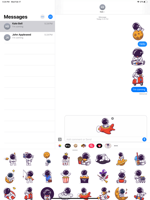 Screenshot #5 pour Cute Astronaut Stickers