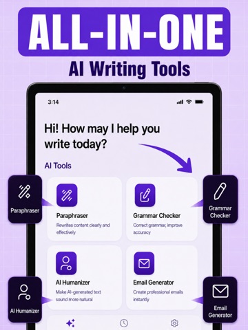 Humanize AI: Paraphrase Tool‎ iPad screenshot