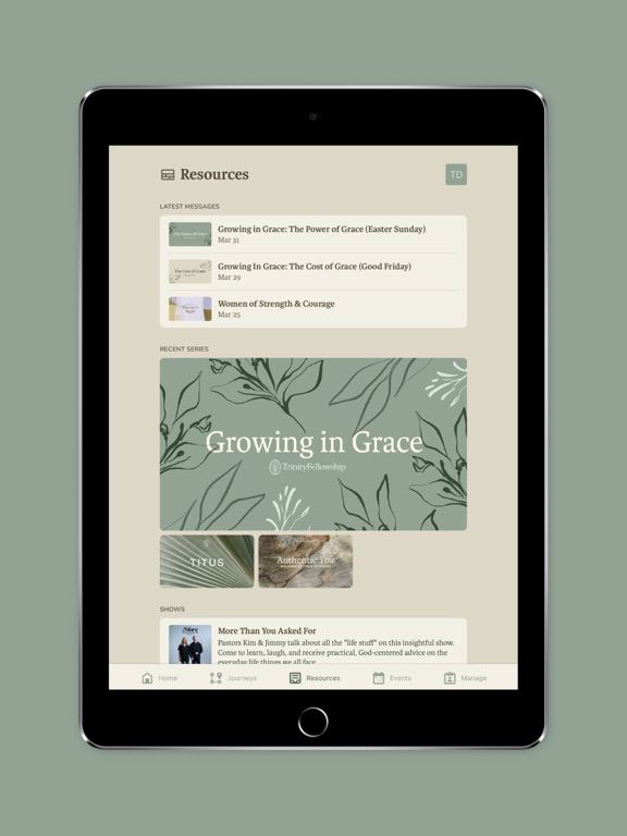 Trinity Fellowship Church iPad screenshot 5 - Lifestyle app