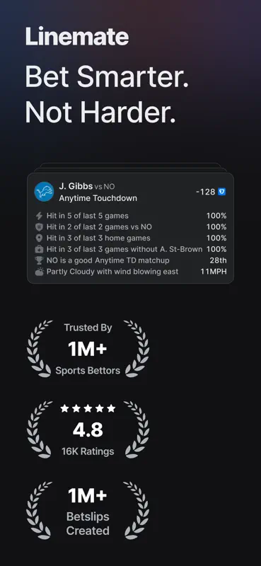 Linemate: Find Your Next Bet screenshot 1 of 7
