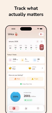 Gout Flare Diet Tracker: Urica screenshot
