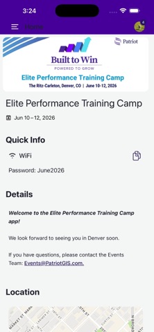 Patriot Events Screenshot 1 of 3