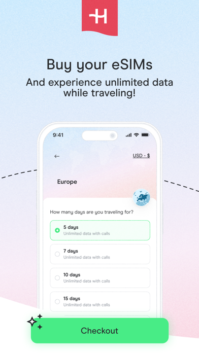 Screenshot 1 of Holafly eSIM: Unlimited Data App