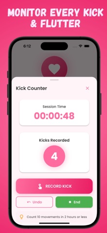 Baby Kick Counter - Bumpsy iPhone screenshot