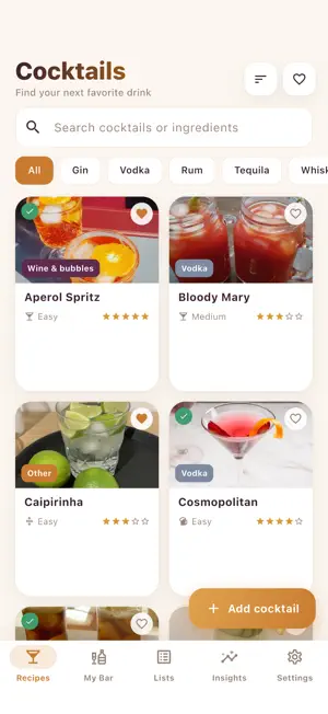 Shakerly: Cocktails & Bar screenshot 1