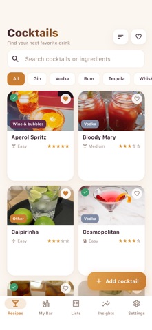 Shakerly: Cocktails & Bar iPhone screenshot