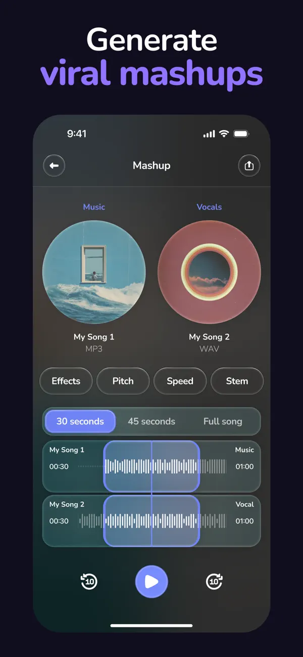 Screenshot #1 pour AI DJ - Mashup Maker Vocal