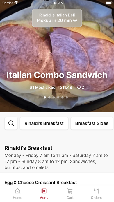 Rinaldi's Italian Deli Screenshot 2 - AppWisp.com Rinaldi's Italian Deli Screenshot 2 - AppWisp.com
