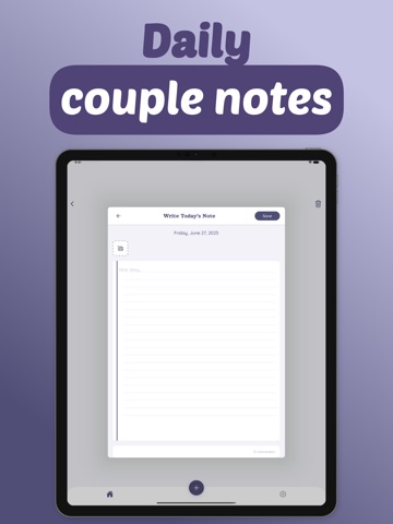 dairi: Shared couples journal iPad screenshot