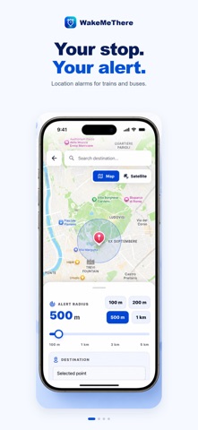 WakeMeThere: GPS Alarm Screenshot 1 of 4
