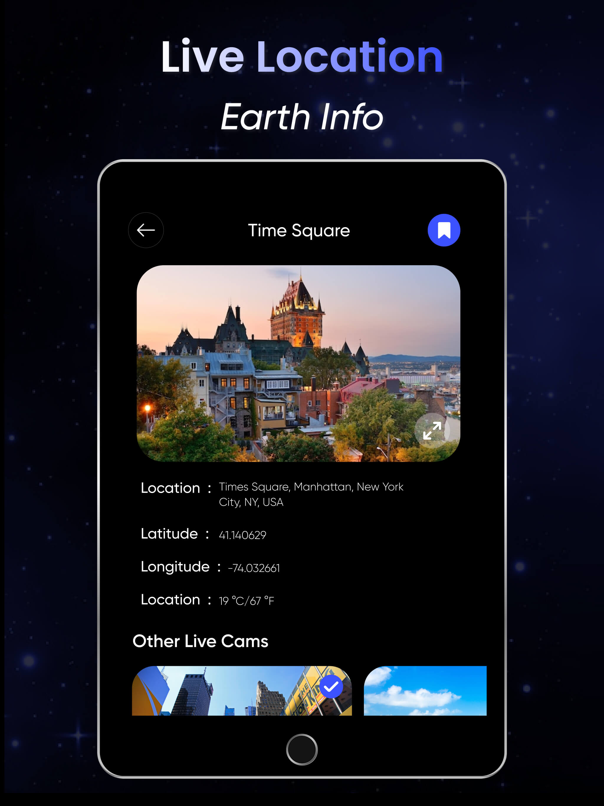 Live GPS Camera : Live Earth