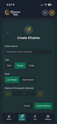 Khatma App iPhone screenshot