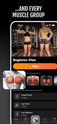 Gym Fitness & Workout Planner iPhone screenshot