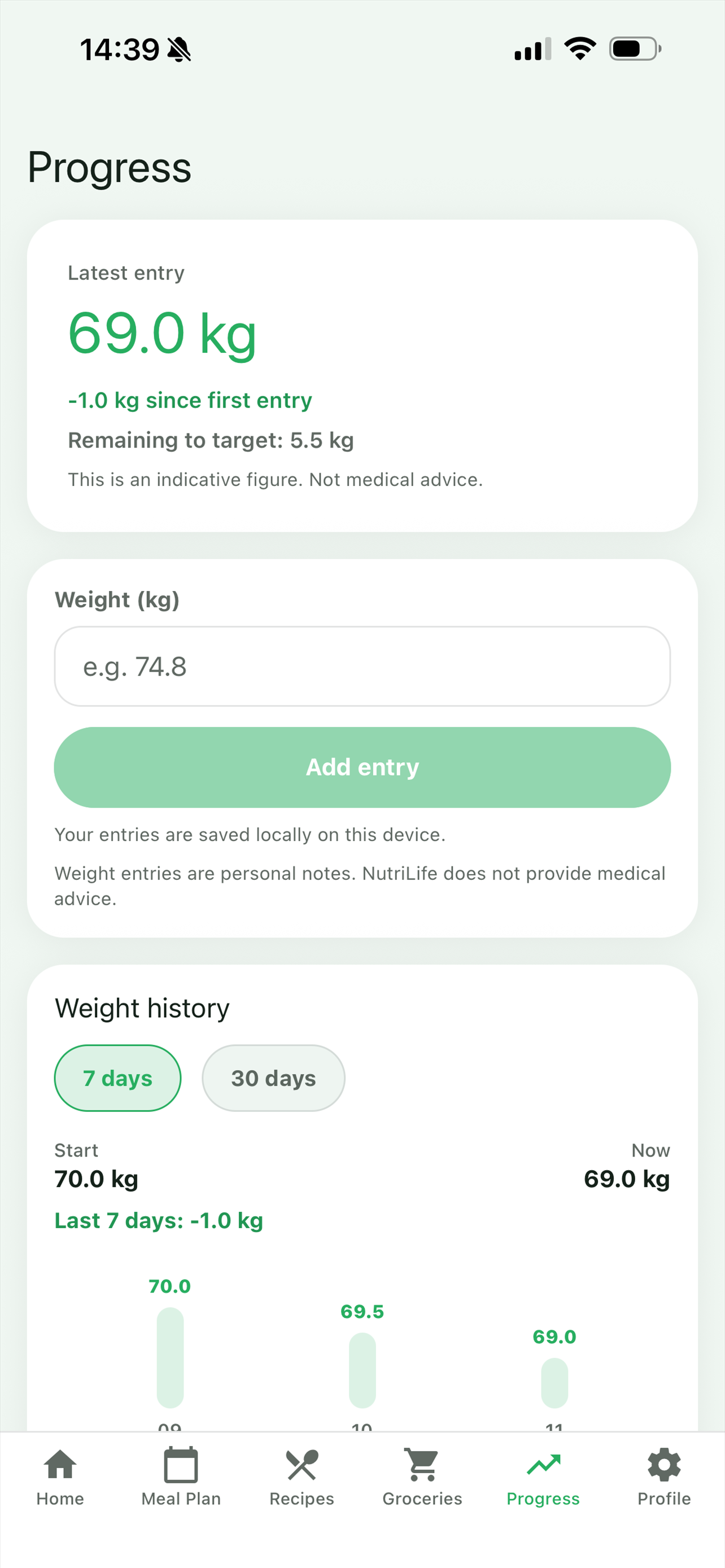 NutriLife App screenshot 2