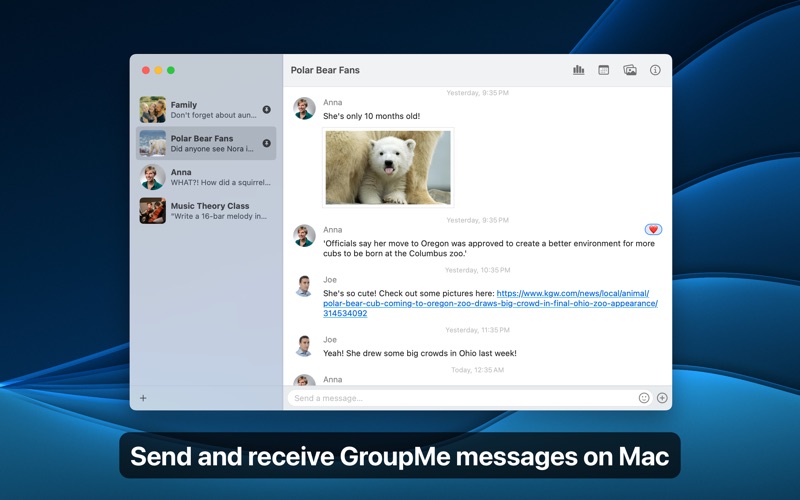 Screenshot #1 pour Unite - GroupMe app