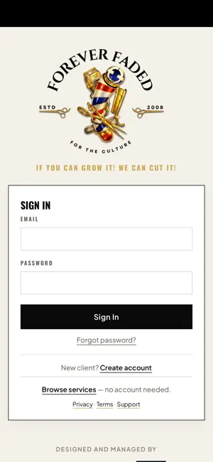 Forever Faded Booking screenshot 1