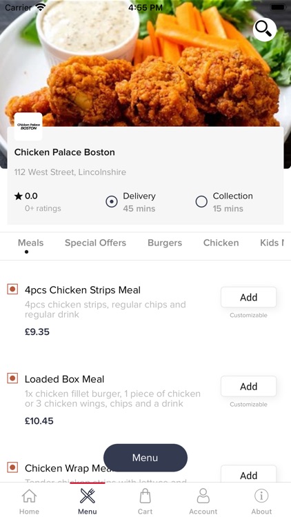 Chicken Palace Boston Online