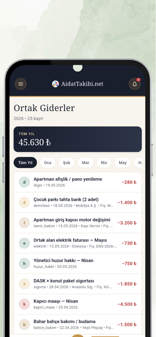 Aidat Takibi Pro Screenshot 2 of 8