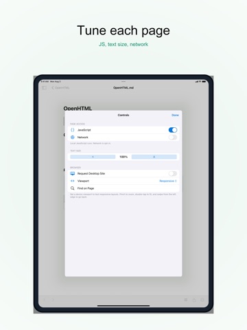 OpenHTML: HTML, PDF & Markdown iPad screenshot