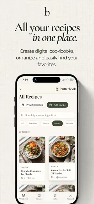 butterbook: Recipe Keeper screenshot 2