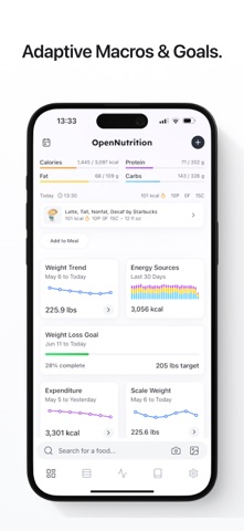 OpenNutrition Macro Tracker Screenshot 2 of 8