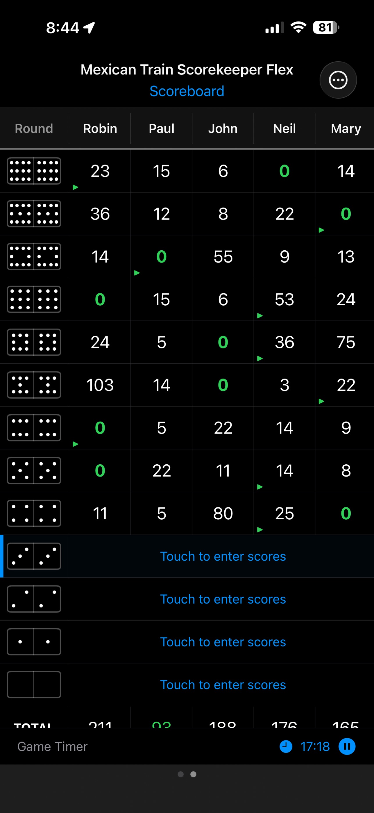 Screenshot 2 of Mexican Train Scorekeeper Flex