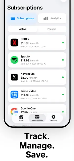 Subscription Manager: Subzly screenshot 2