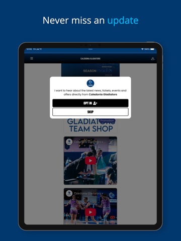 Caledonia Gladiators iPad screenshot