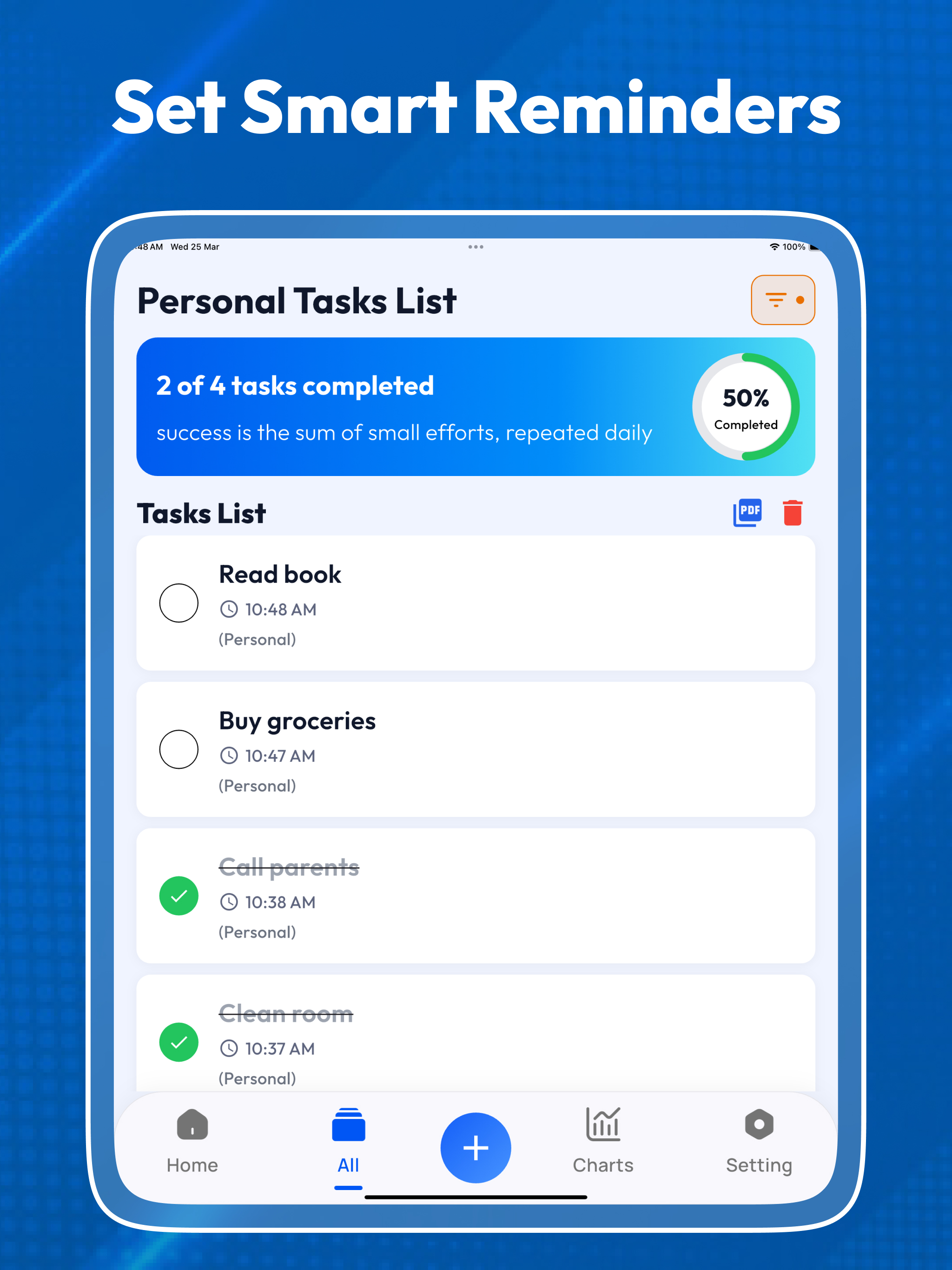 Daily Checklist & To-Do Task