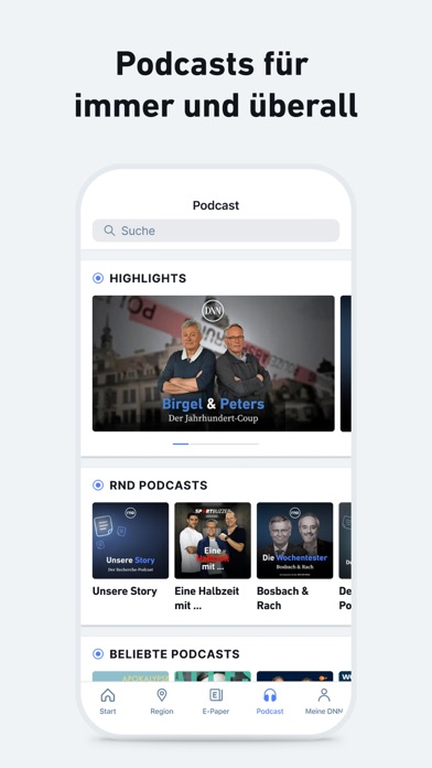 DNN - Nachrichten und Podcast Screenshot