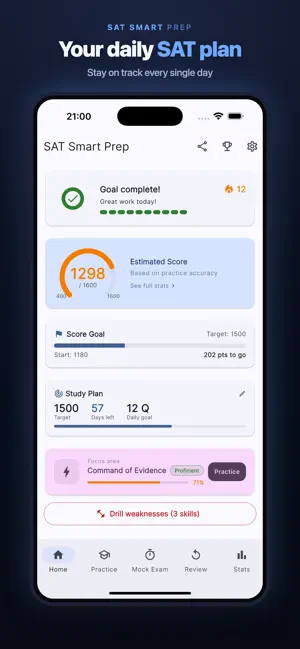 SAT Smart Prep screenshot 1