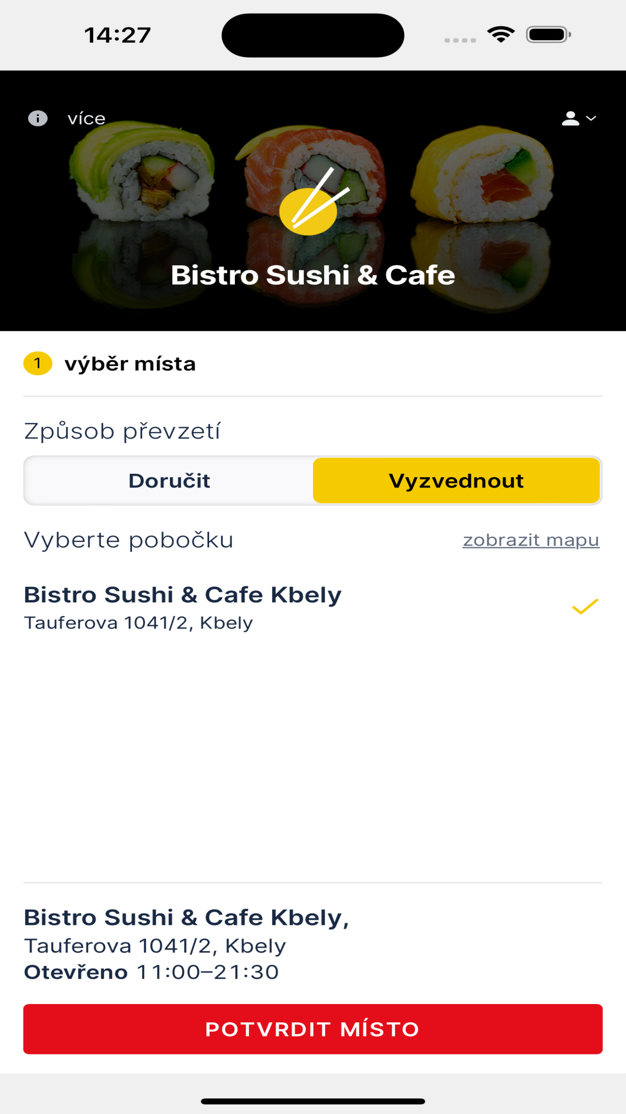 Sushi café Kbely