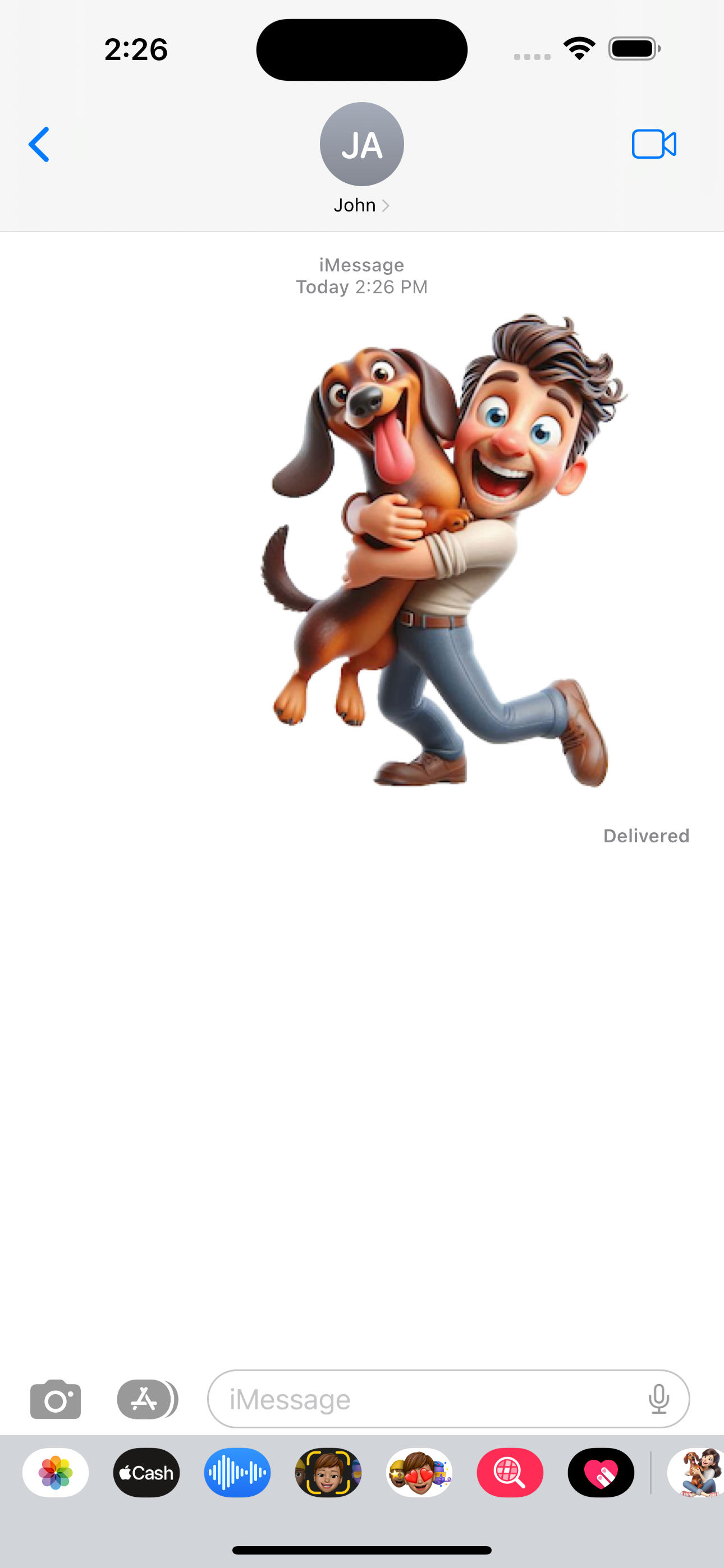 Dachshund Hug Stickers