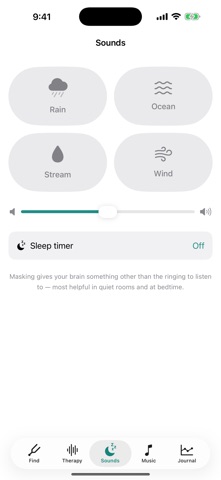 Hushh: Tinnitus Therapy iPhone screenshot